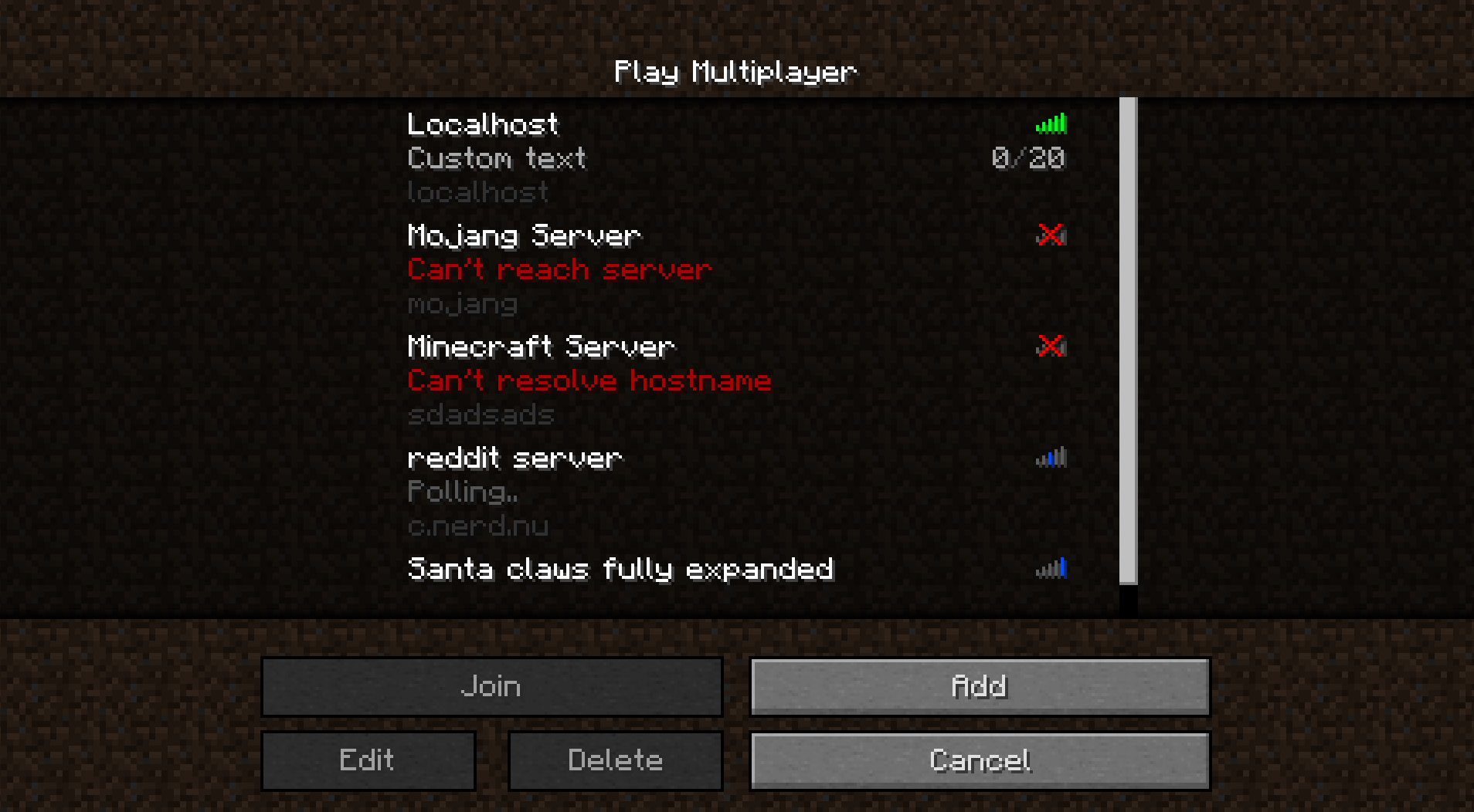 Lista Serwerów Multiplayer - skończona!