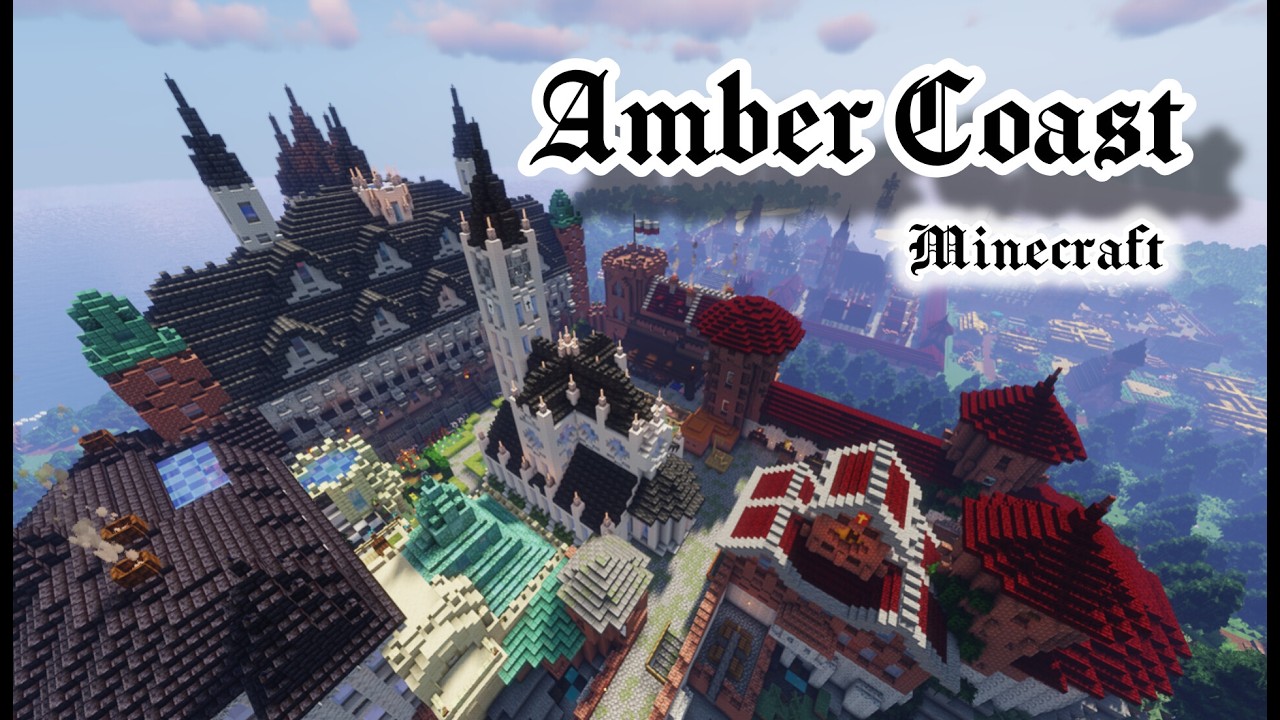 Bursztynowy Brzeg: polska mapa Minecraft z miastem z XV wieku