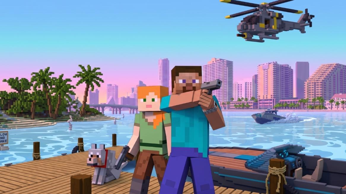 Fan odtwarza Vice City z GTA 6 w skali 1:1 wewnątrz Minecrafta