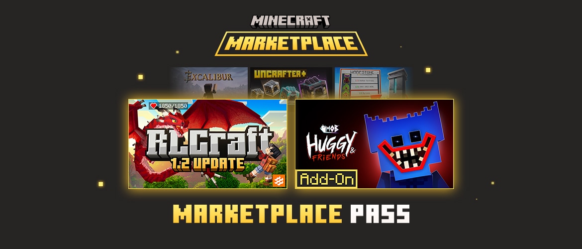 Marketplace Pass i Realms Plus: sierpniowa oferta Minecrafta