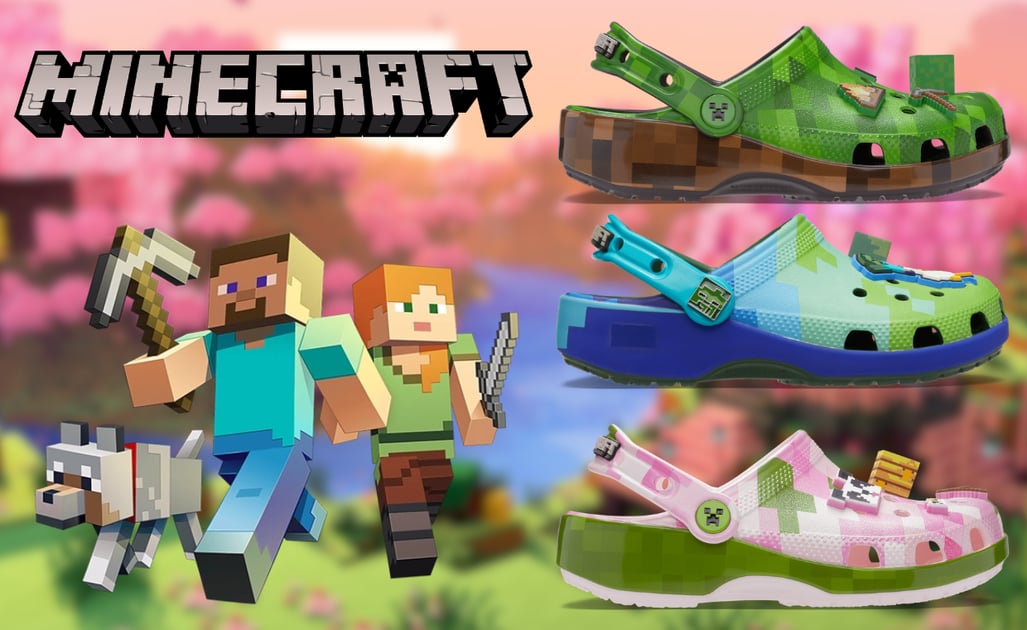 Minecraft x Crocs: trzy nowe Classic Clogi trafią do sprzedaży w 2026