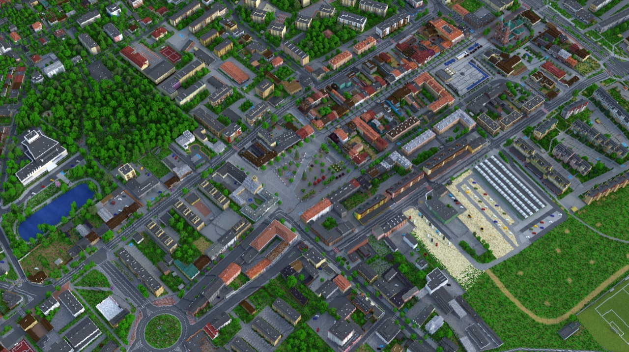 Kutno odtworzone w Minecraft — projekt BTE Poland