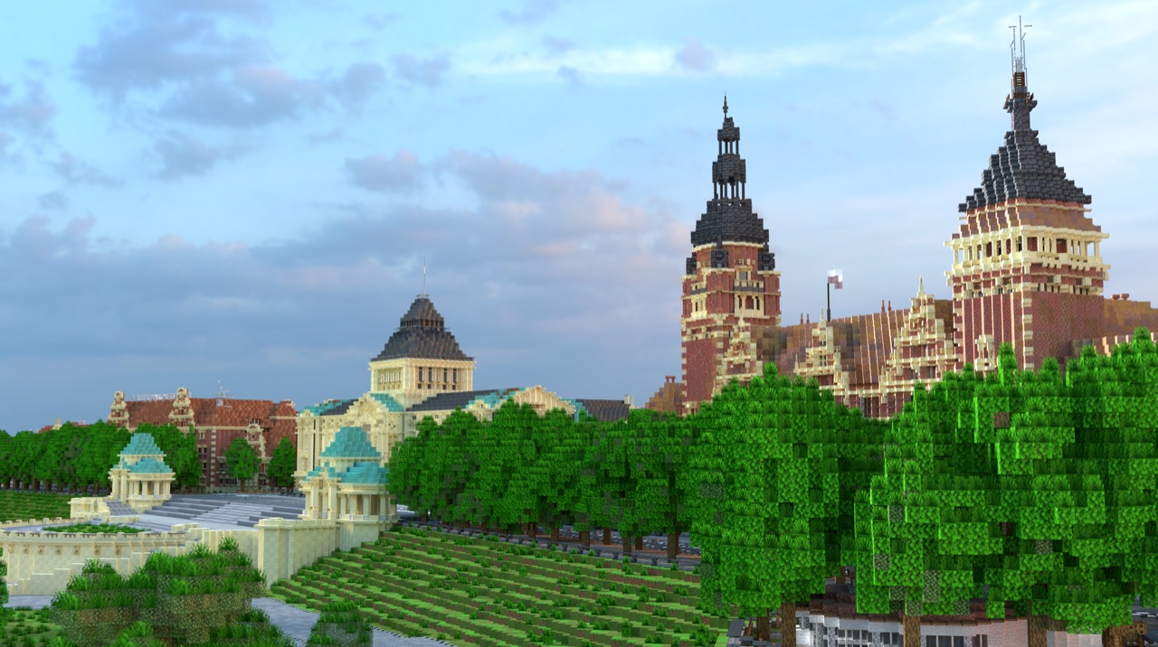 Szczecin odtworzony w Minecraft — projekt BTE Poland