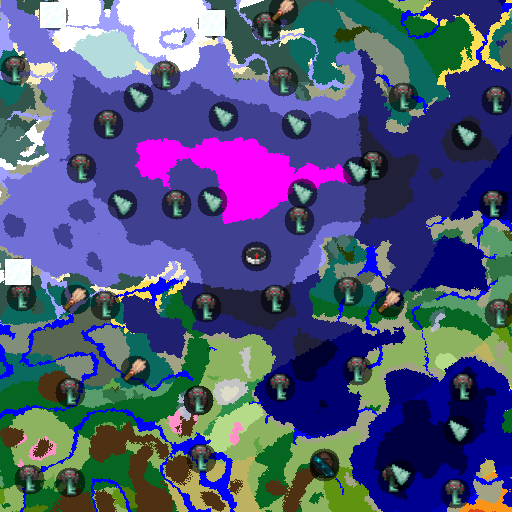 Mapa biomów seeda Minecraft -6769744659830011552 - Arktyczny masyw grzybowy
