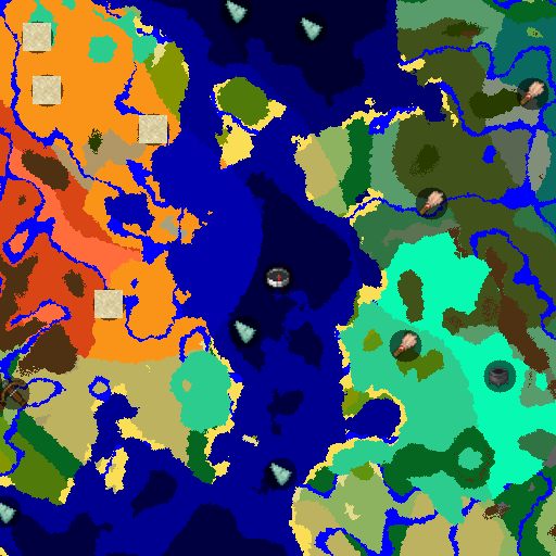 Mapa biomów seeda Minecraft -6577763519432462109 - Bagienny duet i pięć rodzajów drewna