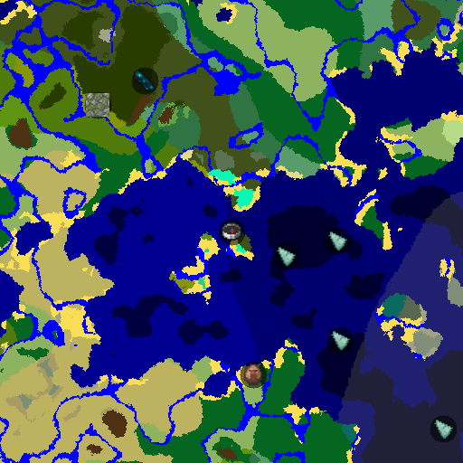 Mapa biomów seeda Minecraft 7945084390590731270 - Bagienny spawn z żabami i mapą skarbów