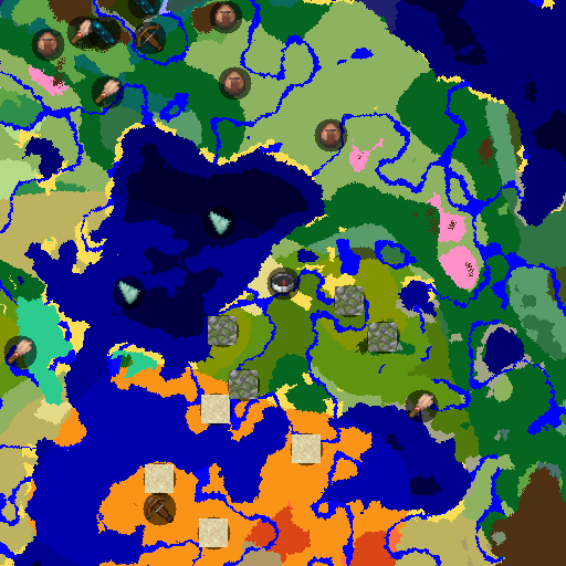 Mapa biomów seeda Minecraft 8061 - Bambusowa dżungla i kwitnący gaj