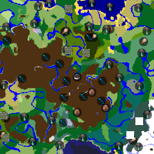Mapa biomów seeda Minecraft 77858 - Biała Góra z Różowym Lukrem