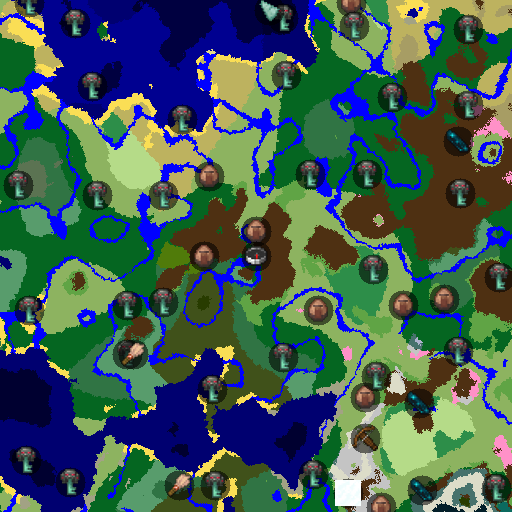 Mapa biomów seeda Minecraft -3930782522362688416 - Blady Ogród Tuż Przy Spawnie