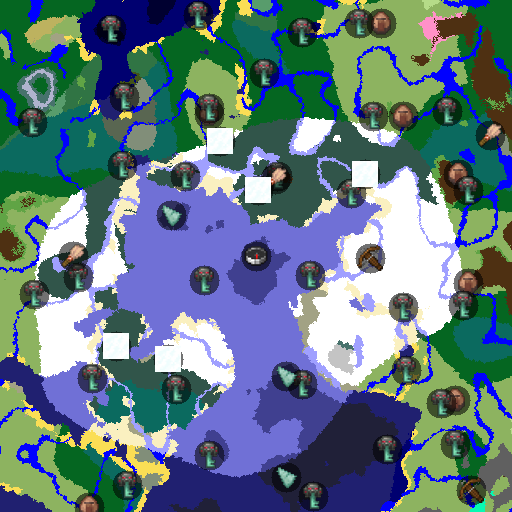 Mapa biomów seeda Minecraft -822484008302087253 - Bliźniacze Wioski Kowali