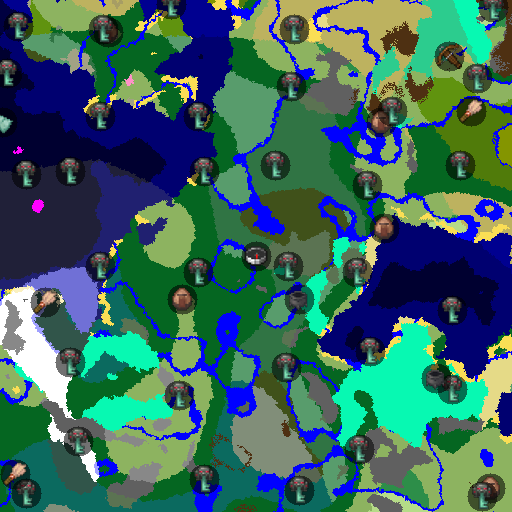 Mapa biomów seeda Minecraft 5436 - Brzozowy Las i Latające Wyspy