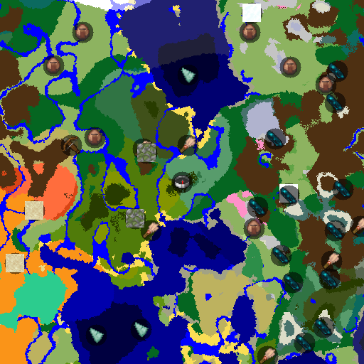 Mapa biomów seeda Minecraft 143073916533906956 - Bujne ziemie wielu biomów