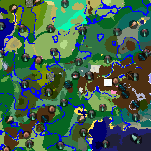 Mapa biomów seeda Minecraft 776600 - Cztery piramidy - pustynny skarbiec