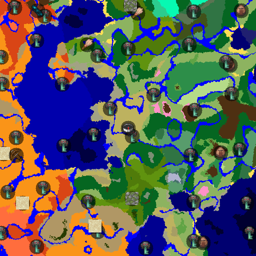 Mapa biomów seeda Minecraft 8974066726762945084 - Gigantyczna Komnata Prób przy Spawnie