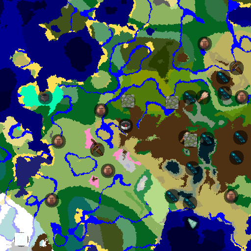 Mapa biomów seeda Minecraft 6680211002789908200 - Górskie ruiny i świątynia w dżungli