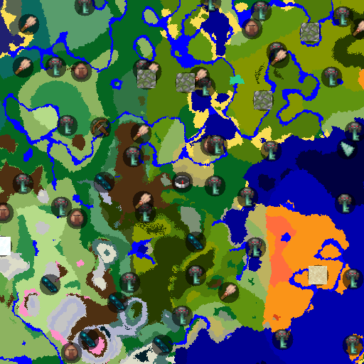 Mapa biomów seeda Minecraft -5592633653095784779 - Grzybowa Wyspa nad Komnatą Prób