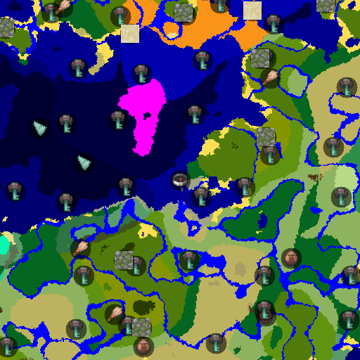 Mapa biomów seeda Minecraft 3768965590915631201 - Grzybowa wyspa w rafie koralowej