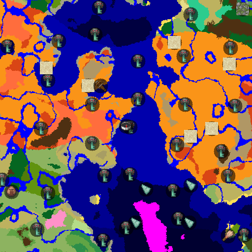 Mapa biomów seeda Minecraft 14036963777483 - Grzybowa wyspa wśród rafy