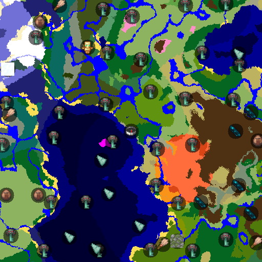Mapa biomów seeda Minecraft 1125557751096977509 - Grzybowy kopczyk na survival