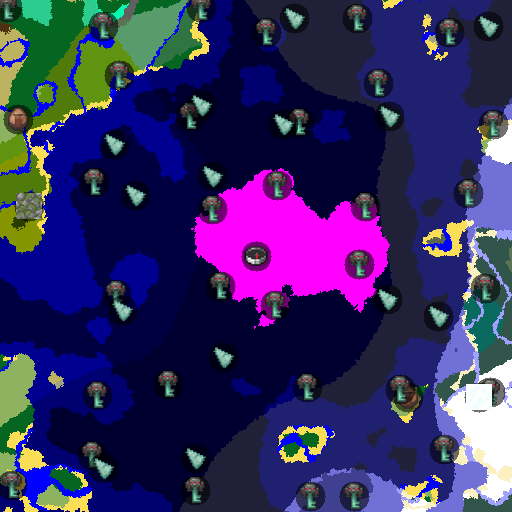 Mapa biomów seeda Minecraft 3929110367124987343 - Idealna Wyspa Rozbitka