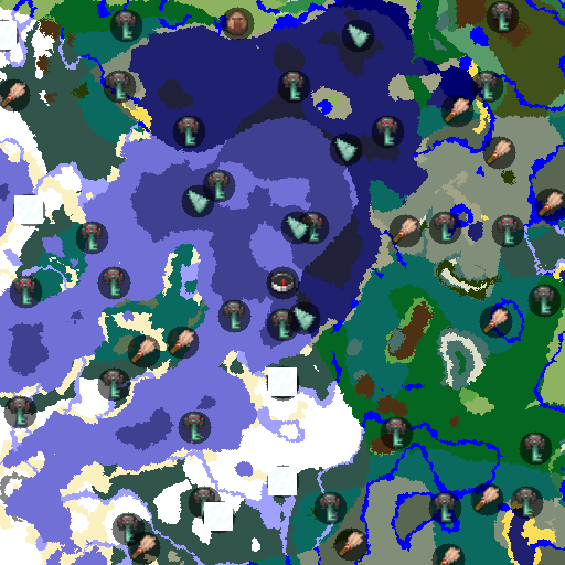 Mapa biomów seeda Minecraft 300746916 - Kamienisty Brzeg, Monument i Komnata Prób