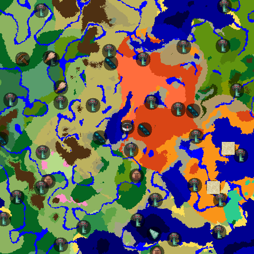 Mapa biomów seeda Minecraft -78688046 - Koralowy kanion pustkowi
