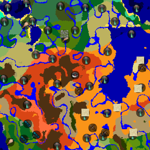 Mapa biomów seeda Minecraft 477663035477983233 - Krater pustkowi - pierścień mesy i kopalnia