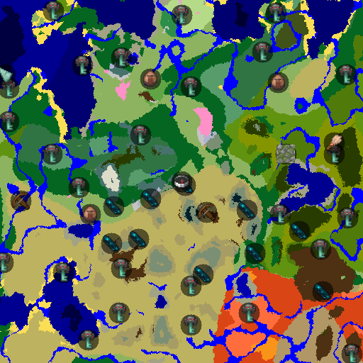 Mapa biomów seeda Minecraft 8110137054462309706 - Łupieżcy i Wieśniacy