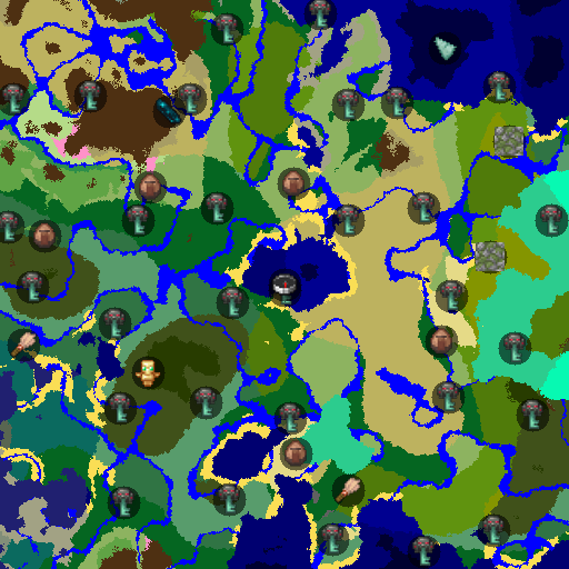 Mapa biomów seeda Minecraft -8862226818903499455 - Monument otoczony górami