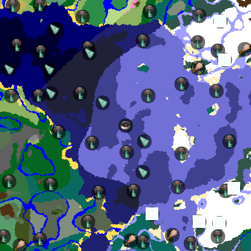 Mapa biomów seeda Minecraft 2622795609673772012 - Mroźna Wyspa Przetrwania