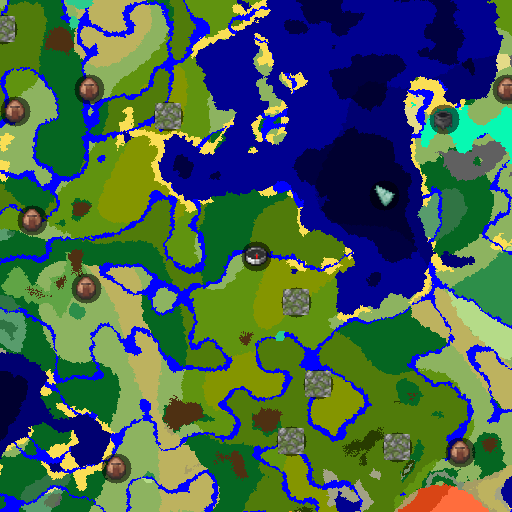 Mapa biomów seeda Minecraft 6362874625297083570 - Namorzyny w sercu dżungli
