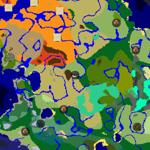 Mapa biomów seeda Minecraft -1638294273747316921 - Oaza: namorzyny pośrodku pustyni