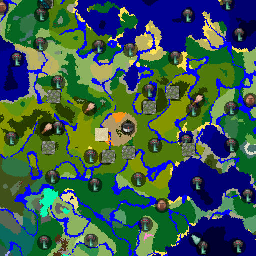 Mapa biomów seeda Minecraft 8888921986410153583 - Oaza pustkowi w morzu dżungli