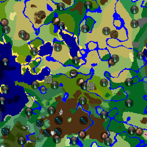 Mapa biomów seeda Minecraft 6676701515241786056 - Pięć Komnat Prób w Dżungli