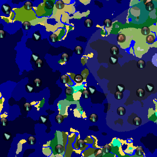 Mapa biomów seeda Minecraft 537898685627006537 - Pływające wyspy nad leśną rezydencją