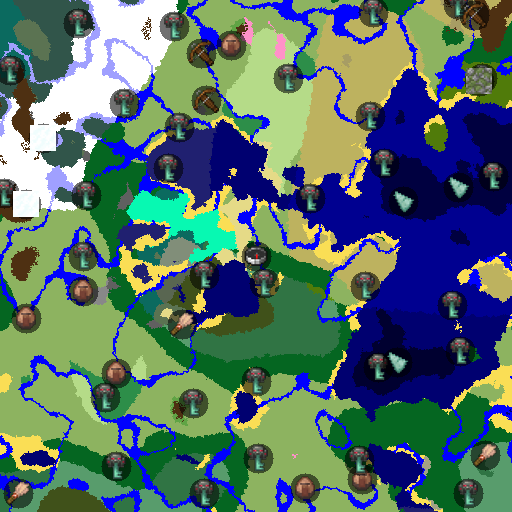 Mapa biomów seeda Minecraft -1033926557 - Poczwórny Zakopany Skarb