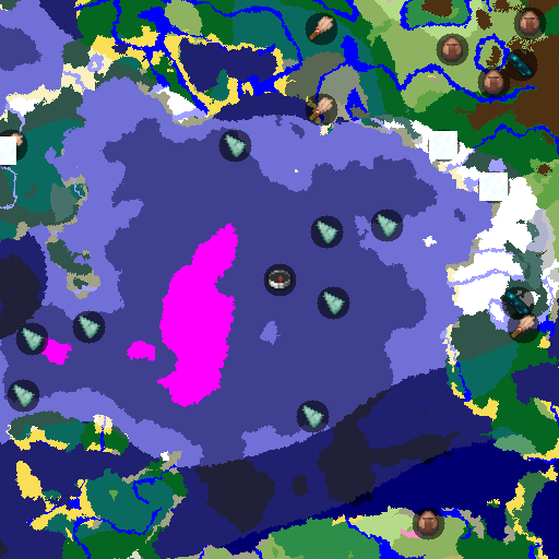 Mapa biomów seeda Minecraft -6185289443210525226 - Podwodne ruiny w zimnym oceanie