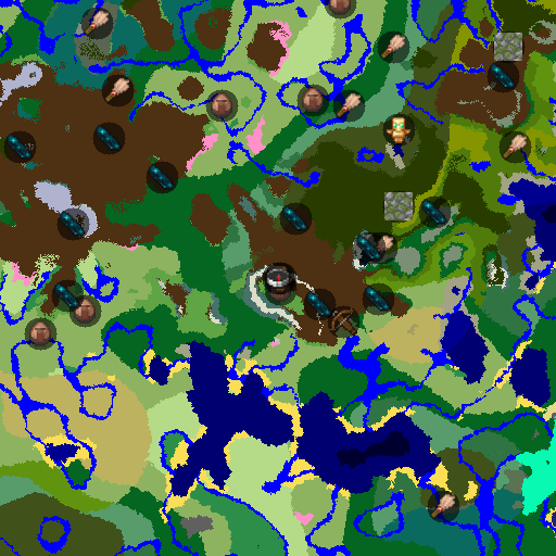 Mapa biomów seeda Minecraft -8908401537643281118 - Podziemna Rezydencja pod Wioską