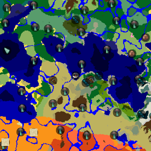 Mapa biomów seeda Minecraft -1729032610845472033 - Posterunek nad wioską akacjową