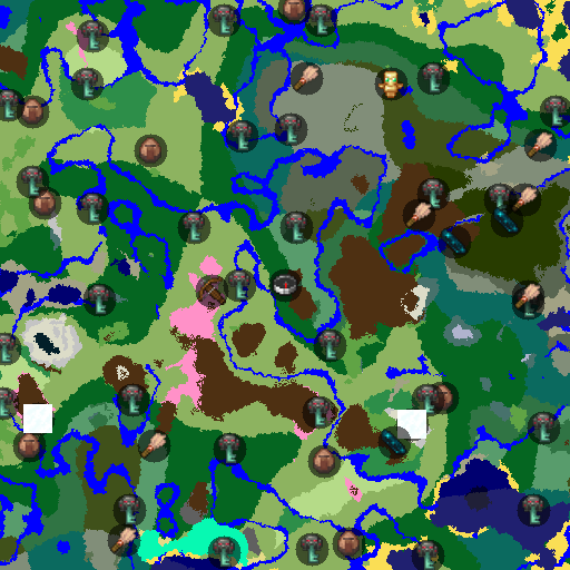 Mapa biomów seeda Minecraft -1806980133770411063 - Posterunek wśród wiśni