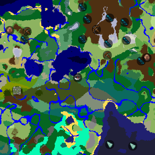 Mapa biomów seeda Minecraft 27989392284679975 - Pradawne miasto i kopalnia pod rezydencją