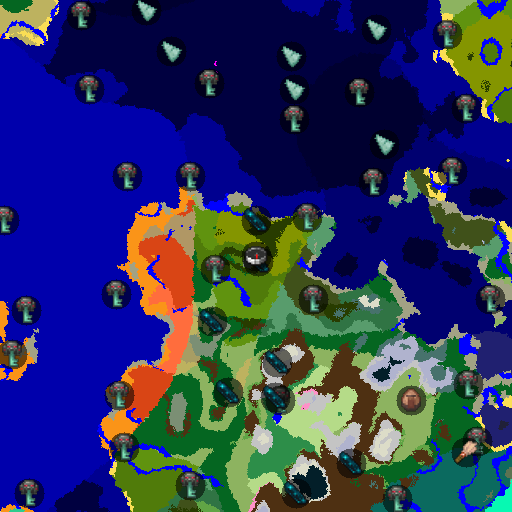 Mapa biomów seeda Minecraft 2100647751191635784 - Prawie wszystkie biomy na jednej wyspie