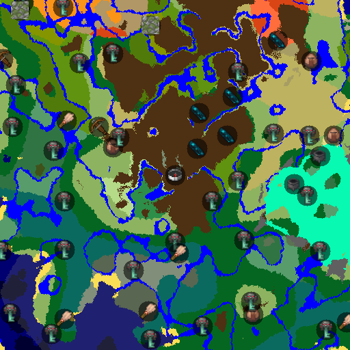 Mapa biomów seeda Minecraft 144150 - Przeciwieństwa się Przyciągają - Sawanna i Wiśnie