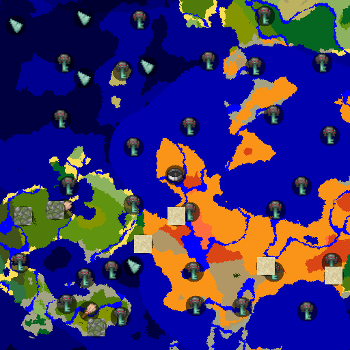 Mapa biomów seeda Minecraft 1738801 - Pustynna wioska z wielbłądami przy pustkowiach