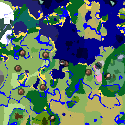 Mapa biomów seeda Minecraft -877838599557741500 - Równiny i portal z trzema oczami