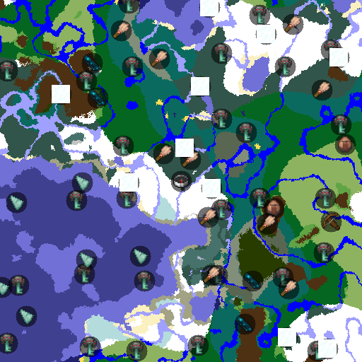 Mapa biomów seeda Minecraft 2614453614016840431 - Ruiny Szlaku Nad Komnatą Prób