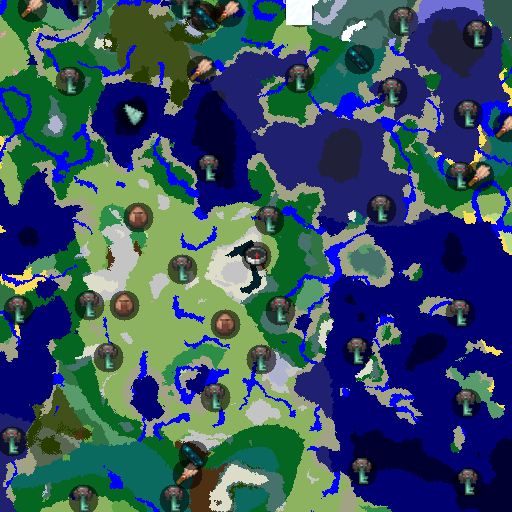Mapa biomów seeda Minecraft 21705769 - Śnieżny Szczyt i Trójkąt Komnat Prób