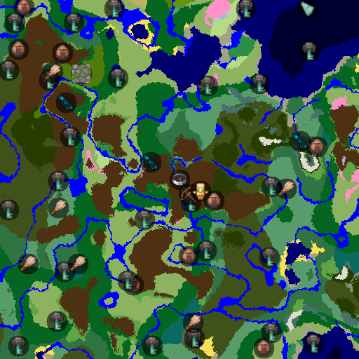 Mapa biomów seeda Minecraft -767300786513247025 - Spawn pełen struktur