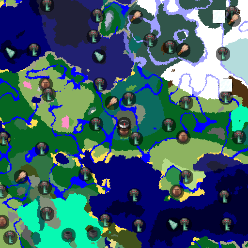 Mapa biomów seeda Minecraft 8363883376303312479 - Stara Tajga Sosnowa z Portalem na Spawnie