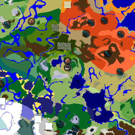 Mapa biomów seeda Minecraft -3583656773070355489 - Strażnik tuż pod spawnem